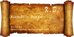 Kuchár Dorka névjegykártya